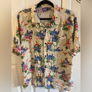 Disney Hawaiian Lilo and Stitch Button Up Collar Shirt - L